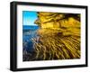 Rock formations at Pictured Rocks National Lakeshore on Upper Peninsula, Michigan-Terry Eggers-Framed Photographic Print