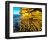 Rock formations at Pictured Rocks National Lakeshore on Upper Peninsula, Michigan-Terry Eggers-Framed Photographic Print