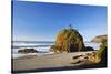 Rock Formations at Short Beach with Cape Meares, Oregon, USA-Craig Tuttle-Stretched Canvas