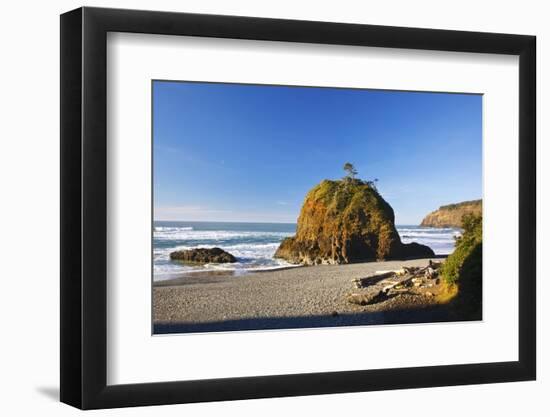 Rock Formations at Short Beach with Cape Meares, Oregon, USA-Craig Tuttle-Framed Photographic Print