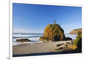 Rock Formations at Short Beach with Cape Meares, Oregon, USA-Craig Tuttle-Framed Photographic Print