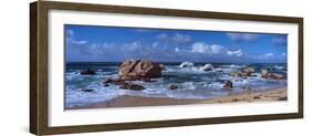 Rock Formations at the Coast, Brignogan, Finistere, Brittany, France-null-Framed Photographic Print
