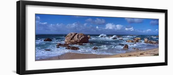 Rock Formations at the Coast, Brignogan, Finistere, Brittany, France-null-Framed Photographic Print