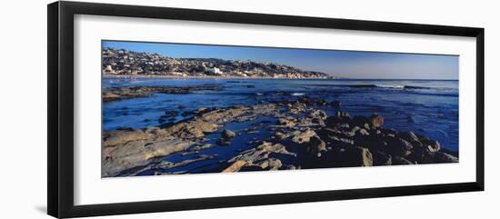 Rock formations at the coast, Laguna Beach, Orange County, California, USA-null-Framed Photographic Print