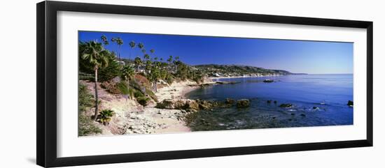 Rock formations at the coast, Laguna Beach, Orange County, California, USA-null-Framed Photographic Print