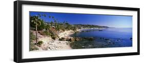 Rock formations at the coast, Laguna Beach, Orange County, California, USA-null-Framed Photographic Print