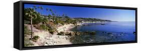 Rock formations at the coast, Laguna Beach, Orange County, California, USA-null-Framed Stretched Canvas