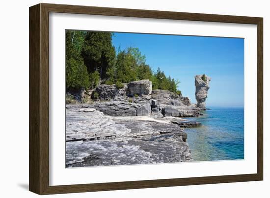 Rock Formations, Bruce Peninsula, Georgian Bay, Ontario, Canada-null-Framed Photographic Print