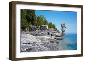 Rock Formations, Bruce Peninsula, Georgian Bay, Ontario, Canada-null-Framed Photographic Print