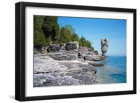 Rock Formations, Bruce Peninsula, Georgian Bay, Ontario, Canada-null-Framed Photographic Print