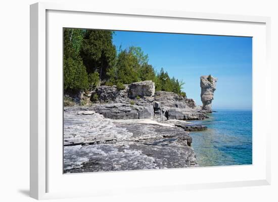 Rock Formations, Bruce Peninsula, Georgian Bay, Ontario, Canada-null-Framed Photographic Print