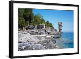 Rock Formations, Bruce Peninsula, Georgian Bay, Ontario, Canada-null-Framed Photographic Print