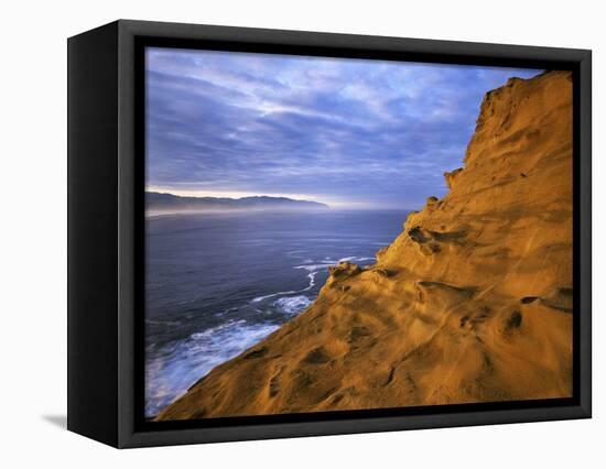 Rock Formations, Cape Kiwanda State Natural Area, Oregon, USA-Charles Gurche-Framed Stretched Canvas