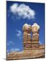 Rock Formations Caused by Erosion and known as the Twin Rocks, at Bluff, Utah, USA-Nigel Callow-Mounted Photographic Print