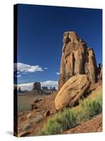 Rock Formations Caused by Erosion in a Desert Landscape in Monument Valley, Arizona, USA-null-Stretched Canvas