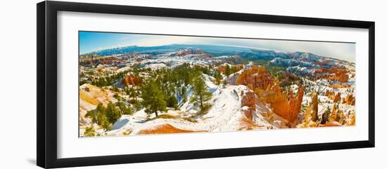 Rock Formations in a Canyon, Bryce Canyon, Bryce Canyon National Park, Red Rock Country, Utah, USA-null-Framed Photographic Print