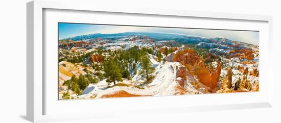 Rock Formations in a Canyon, Bryce Canyon, Bryce Canyon National Park, Red Rock Country, Utah, USA-null-Framed Photographic Print