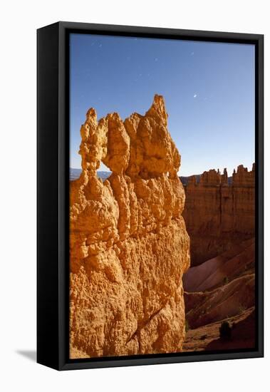 Rock Formations in Bryce Canyon National Park in Moonlight-Paul Souders-Framed Stretched Canvas