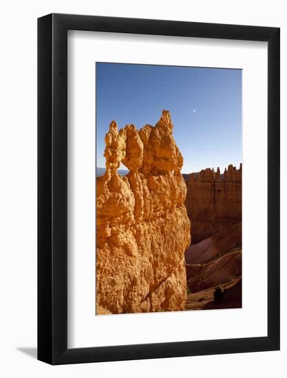 Rock Formations in Bryce Canyon National Park in Moonlight-Paul Souders-Framed Photographic Print