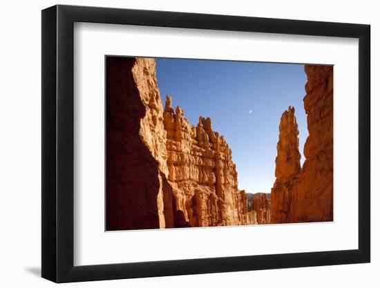 Rock Formations in Bryce Canyon National Park in Moonlight-Paul Souders-Framed Photographic Print