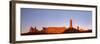 Rock formations in desert at sunset, Valley of the Gods, Colorado Plateau, Great Basin Desert, U...-Panoramic Images-Framed Photographic Print