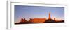 Rock formations in desert at sunset, Valley of the Gods, Colorado Plateau, Great Basin Desert, U...-Panoramic Images-Framed Photographic Print