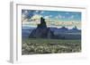 Rock Formations in the Late Daylight Near Monument Valley-Michael Runkel-Framed Photographic Print