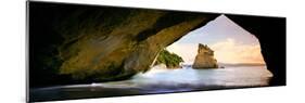 Rock Formations in the Pacific Ocean, Cathedral Cove, Coromandel, East Coast, North Island-null-Mounted Photographic Print