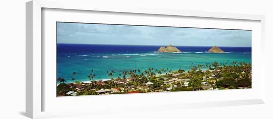 Rock Formations in the Pacific Ocean, Lanikai Beach, Oahu, Hawaii, USA-null-Framed Photographic Print