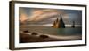 Rock formations in the sea, Reynisfjara Beach, Iceland-null-Framed Photographic Print