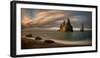 Rock formations in the sea, Reynisfjara Beach, Iceland-null-Framed Photographic Print