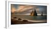 Rock formations in the sea, Reynisfjara Beach, Iceland-null-Framed Photographic Print