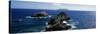Rock Formations in the Sea with an Island in the Background, Desirade Island, Pointe Des Chateaux, -null-Stretched Canvas