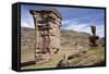 Rock Formations in the Tinajani Canyon in the Andes-Peter Groenendijk-Framed Stretched Canvas