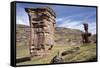 Rock Formations in the Tinajani Canyon in the Andes-Peter Groenendijk-Framed Stretched Canvas