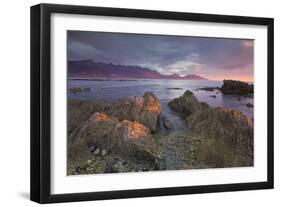 Rock Formations, Kaikoura Peninsula, Manakau Mountains, Canterbury, South Island, New Zealand-Rainer Mirau-Framed Photographic Print