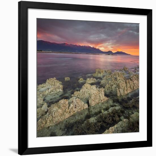 Rock Formations, Kaikoura Peninsula, Manakau Mountains, Canterbury, South Island, New Zealand-Rainer Mirau-Framed Photographic Print