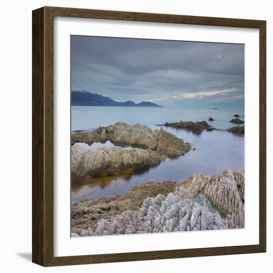 Rock Formations, Kaikoura Peninsula, Manakau Mountains, Canterbury, South Island, New Zealand-Rainer Mirau-Framed Photographic Print