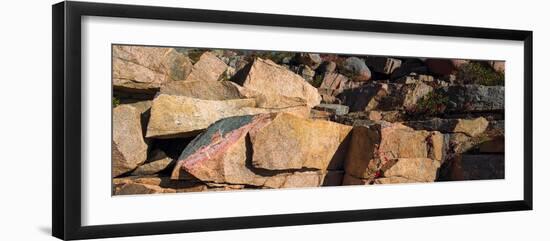 Rock formations, Mount Desert Island, Acadia National Park, Hancock County, Maine, USA-null-Framed Photographic Print