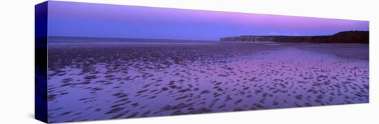 Rock Formations Near a Bay, Filey Bay, Yorkshire, England, United Kingdom-null-Stretched Canvas