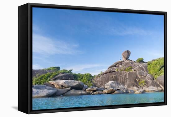 Rock Formations of Ko Similan Beach, Phuket Island, Phuket, Thailand, Southeast Asia, Asia-Andrew Stewart-Framed Stretched Canvas