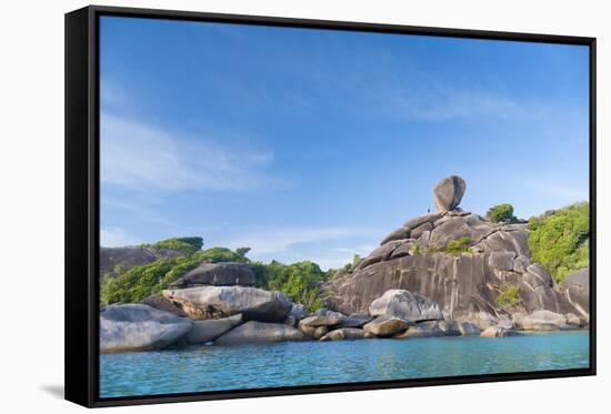Rock Formations of Ko Similan Beach, Phuket Island, Phuket, Thailand, Southeast Asia, Asia-Andrew Stewart-Framed Stretched Canvas