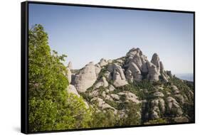 Rock Formations Of Montserrat Natural Park. Barcelona Province. Catalonia. Spain-Oscar Dominguez-Framed Stretched Canvas