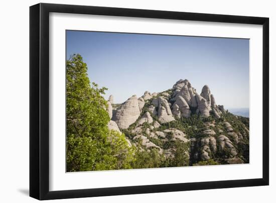 Rock Formations Of Montserrat Natural Park. Barcelona Province. Catalonia. Spain-Oscar Dominguez-Framed Photographic Print