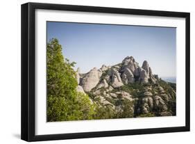 Rock Formations Of Montserrat Natural Park. Barcelona Province. Catalonia. Spain-Oscar Dominguez-Framed Photographic Print