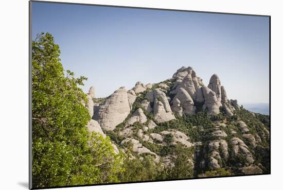 Rock Formations Of Montserrat Natural Park. Barcelona Province. Catalonia. Spain-Oscar Dominguez-Mounted Photographic Print