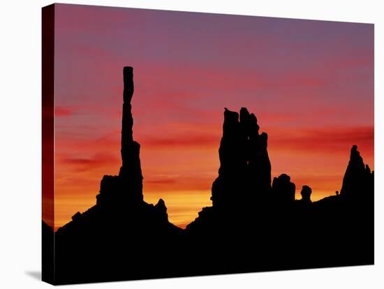 Rock Formations of Monument Valley, Navajo Nation Usa-Jerry Ginsberg-Stretched Canvas