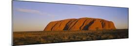 Rock Formations on a Landscape, Ayers Rock, Uluru-Kata Tjuta National Park, Northern Territory-null-Mounted Photographic Print