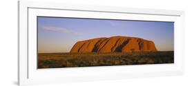 Rock Formations on a Landscape, Ayers Rock, Uluru-Kata Tjuta National Park, Northern Territory-null-Framed Photographic Print