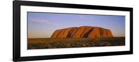 Rock Formations on a Landscape, Ayers Rock, Uluru-Kata Tjuta National Park, Northern Territory-null-Framed Photographic Print